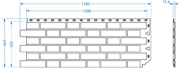 Чертеж фасадной панели Flemish